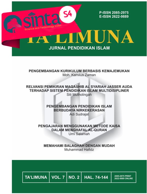 TA'LIMUNA: Jurnal Pendidikan Islam [tidak perlu diganti]