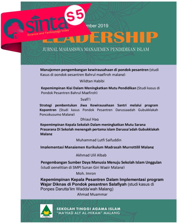 Leadership: Jurnal Mahasiswa Manajemen Pendidikan Islam [tidak perlu diganti]